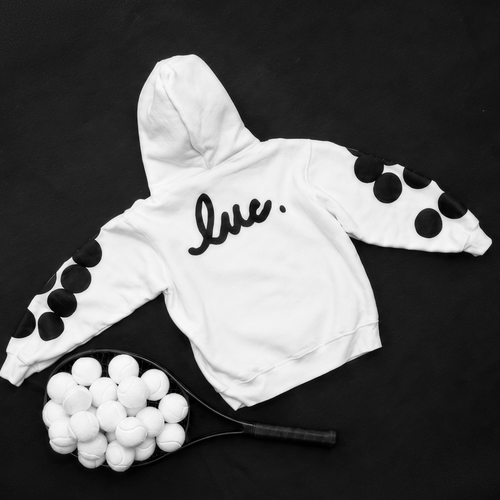 Black on White Hoodie