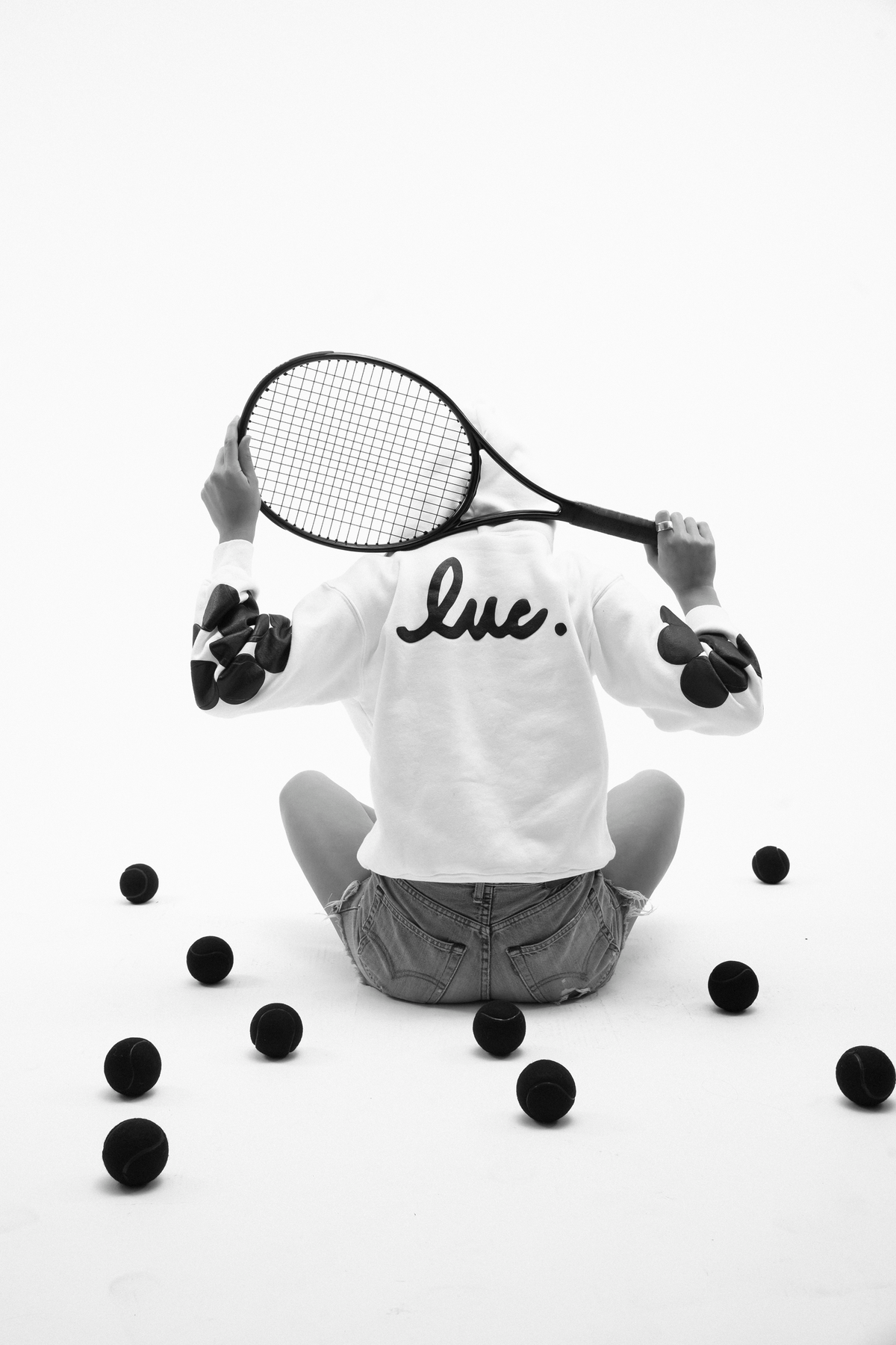 Black on White Hoodie