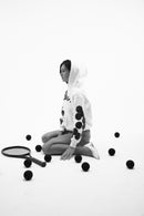 Black on White Hoodie